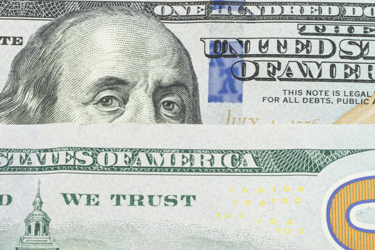 American Money 'states of America We Trust' Dollar Bill concept photo closeup of American Cash