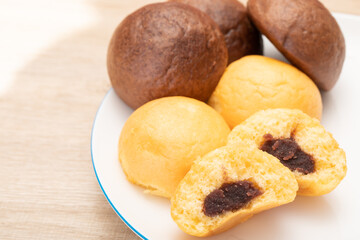 手作り蒸しパン　homemade steamed bun