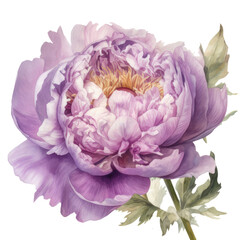 watercolor peony flower