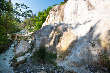 Fototapeta na wymiar San Filippo's Waterfall Thermal Baths - Italy