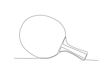 Vector continuous line of ping pong rackets
