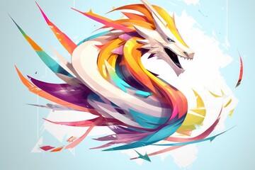 Colorful Dragon Illustration