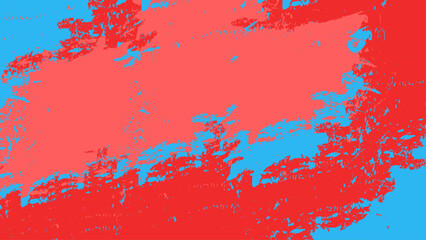 Abstract Bright Blue Red Paint Grunge Texture Background