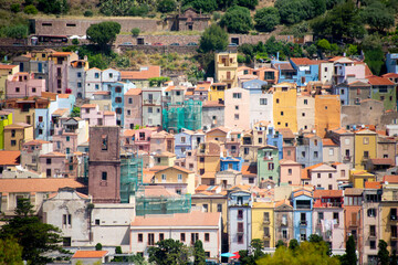 Fototapeta na wymiar Town of Bosa - Sardinia - Italy