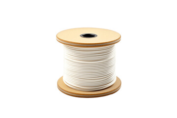 Isolated Spool of Wire on Transparent Background. AI