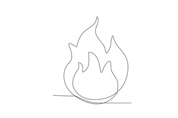 vector Fire Flame one line
