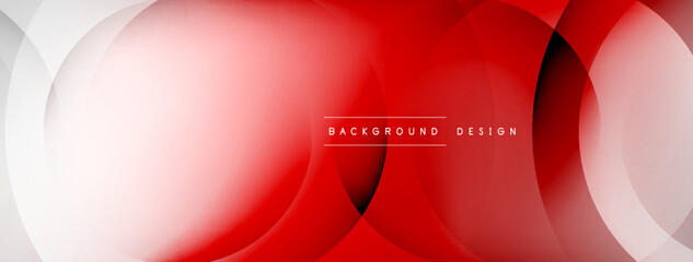 Light geometric abstract background with lines, circles