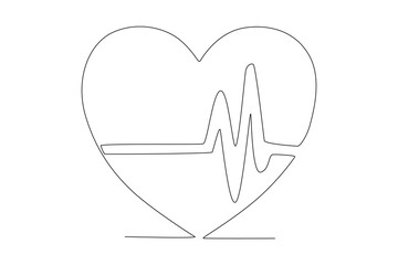 Vector black heartbeat icon isolated on white background pulse with heart shape vector illustration
