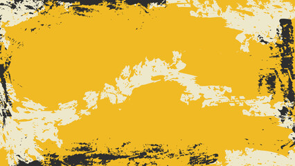 Abstract Yellow Grunge Texture Background Design Template