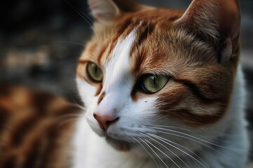 close up portrait of a cat.