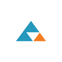 Modern Creative Abstract Triangle Logo Design Vector Stock . Triangle gradient Logo .Abstract Letter A Tech Logo Design Vector Stock