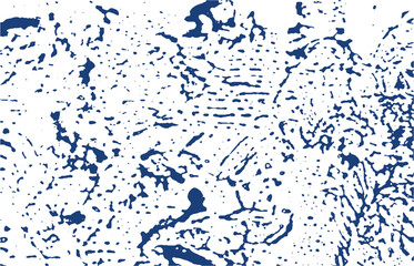 Grunge texture. Distress indigo rough trace. Emoti