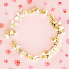 floral frame of jasmine