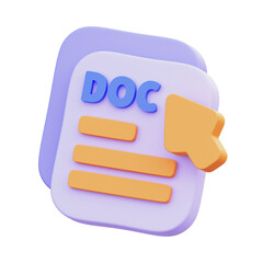 Document 3D Illustration