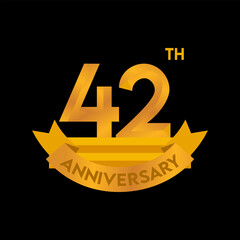 1st to 50th Anniversary elegant gold color