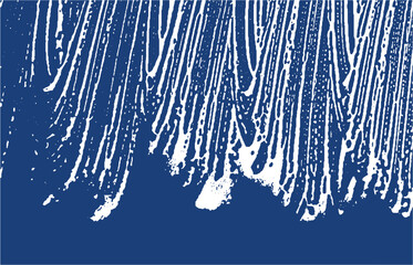 Grunge texture. Distress indigo rough trace. Extra