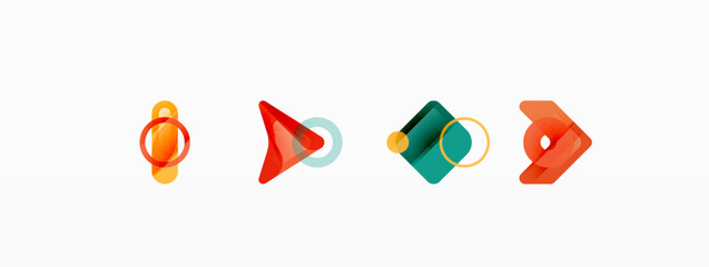 Abstract triangles and square minimal geometric background