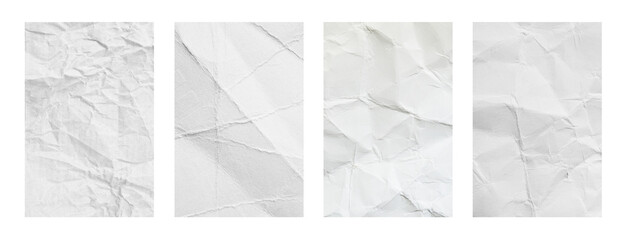 crumpled paper isolated on white	