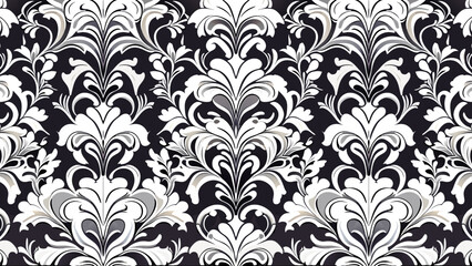Vector damask seamless pattern. Elegant luxury texture for wallpapers, backgrounds and page fill.