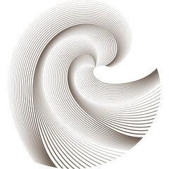 3d render of a spiral. Wave element