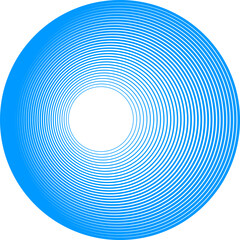 Abstract blue circle. Wave element