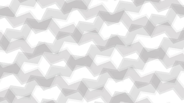 Zigzag pattern lines moving and crossing diagonally. 4K Abstract background. Animated black and grey zigzag lines background. Smooth template background.