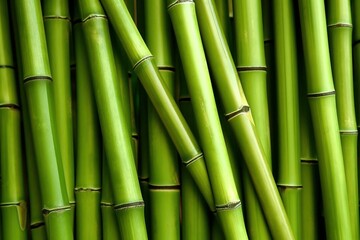 Green Bamboo cane wall background