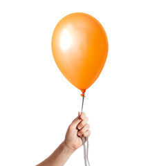 a Inflatable balloon in a hand on the transparent background in png format