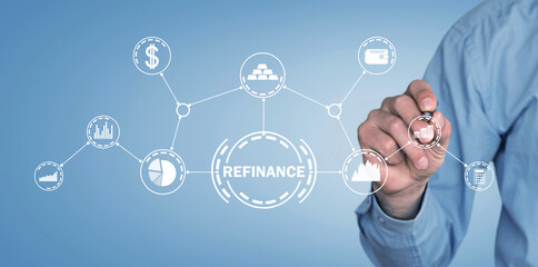 Refinance concept. Business. Finance