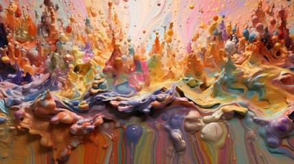 Fototapeta premium Abstract background from colour vibrant colors, swirling, glowing shapes. Generative AI 14