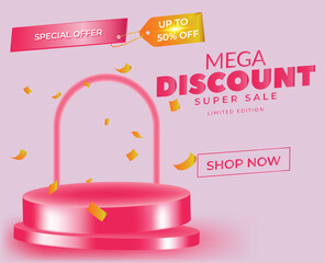 3d podium product display mega sale special offer