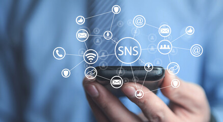 SNS. Social Networking Service. Internet. Technology