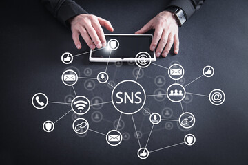 SNS. Social Networking Service. Internet. Technology