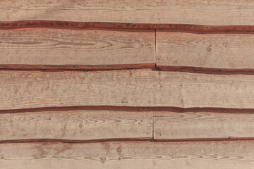 Close up of an aged plank wall background. Organic texture, natural hardwood surface. - 616942971