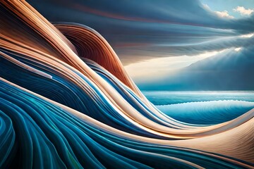 abstract wavy background generated ai