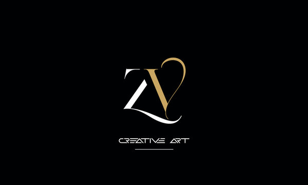 ZV, VZ, Z, V abstract letters logo monogram