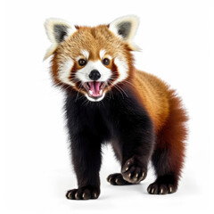 Obraz premium A playful Red Panda (Ailurus fulgens) in an engaging pose.
