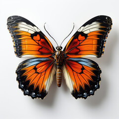 Fototapeta premium Top-down view of an Orange Tip Butterfly (Anthocharis cardamines).