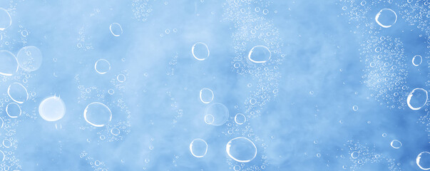 Fototapeta na wymiar blue abstract background air bubbles water