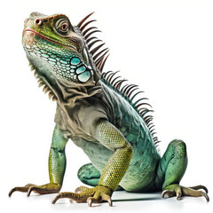 Obraz premium An intriguing Iguana (Iguanidae) in a distinctive pose.