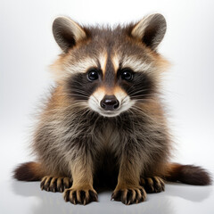 Obraz premium A cheeky Raccoon (Procyon lotor) with a curious expression.