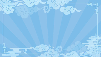 豪華な中華風フレーム枠背景