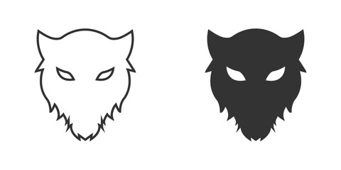 Panther face icon. Vector illustration. © Burbuzin