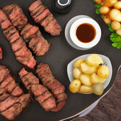 barbecue grilled beef matambre generative ai