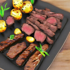 grilled beef steak generative ai