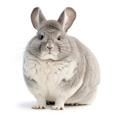 Obraz premium A soft and fluffy Chinchilla (Chinchilla lanigera) sitting upright.