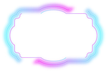 cyberpunk neon frame empty element design