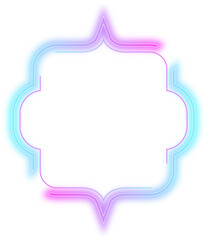 cyberpunk neon frame empty element design