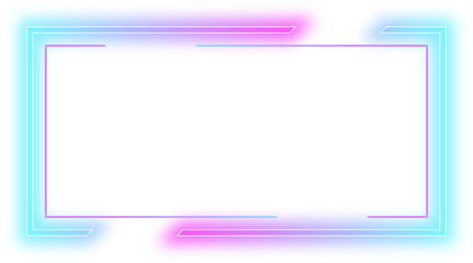 Fototapeta na wymiar cyberpunk neon frame empty element design