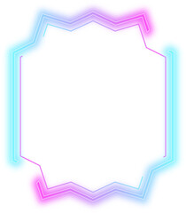 cyberpunk neon frame empty element design